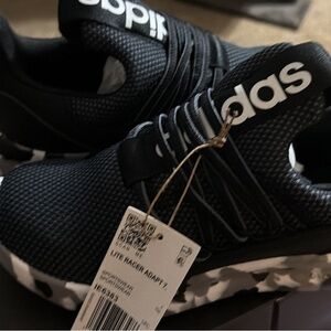 Adidas Kids Black and White Sneakers